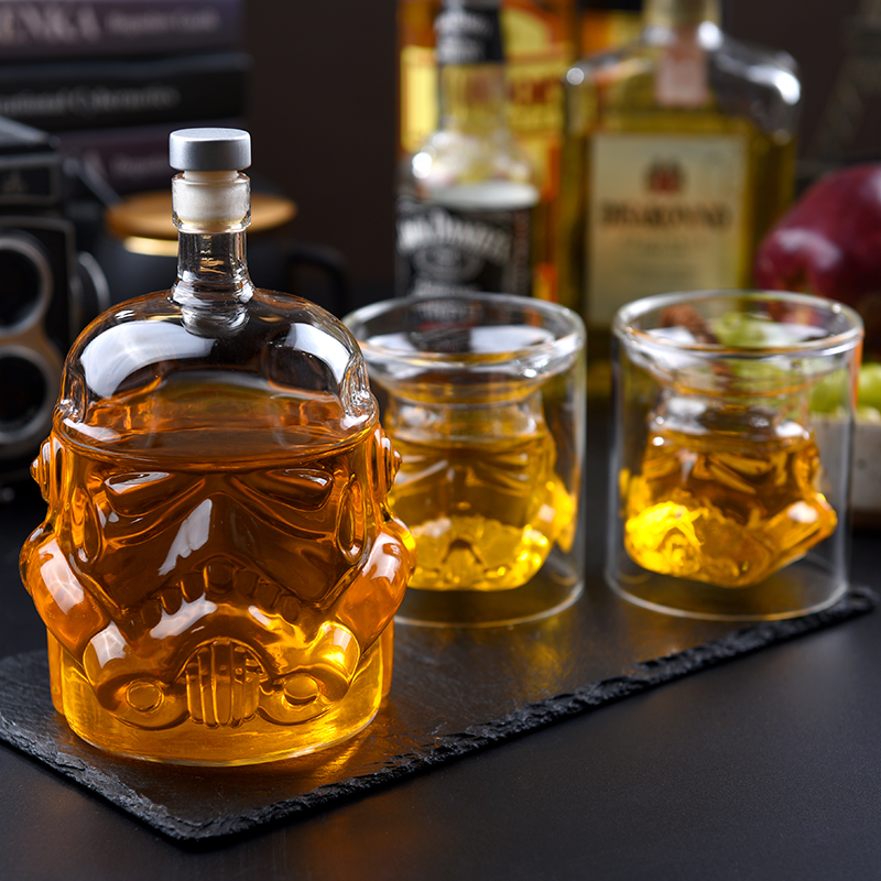 Whiskey Decanter Creative Glass DarthVader Bar Set Wine Glasses